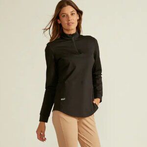 Bylt Women's Fairway Quarter Zip Golf Jacket, Black